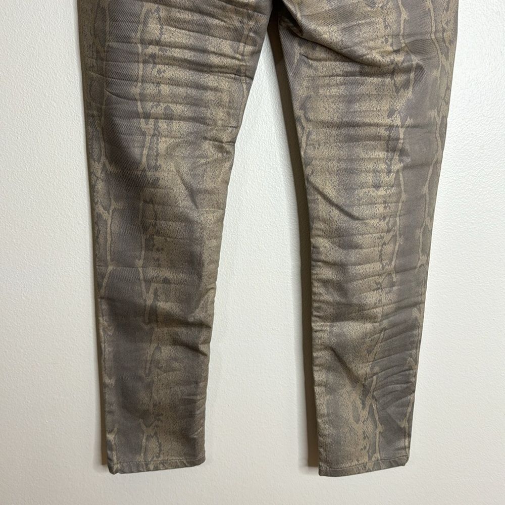 Bevy flog ladies snakeprint drawstring elastic waist vegan leather pants size 30 - Picture 10 of 13